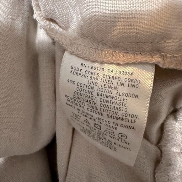 HEI HEI ANTHROPOLOGIE | Jacket Tan Camouflage Linen Blend Cropped Military | XL - Picture 9 of 9